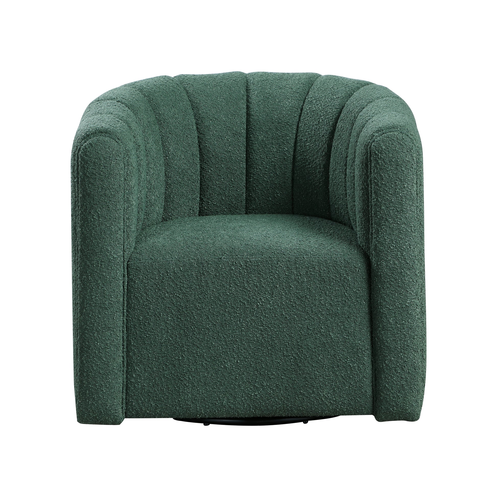 Modern Contemporary Swivel Chair With Ottoman Green Boucle Fabric Upholstery Solid Wood Living Room Furniture Green Primary Living Space Contemporary,Modern Plywood,Solid Wood
