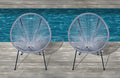 Acapulco Chair Blue Grey Blue Gray Fabric Plastic