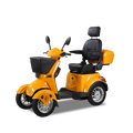 Xl3D4L Electric Mobility Recreational Travel Scooter For Adults,Mobility Scooters For Seniors, 4 Wheel Powered Mobility Scooters Yellow Abs Pc Abs Pc