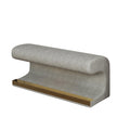 Entryway Bench Leather Upholstered Ottoman With Led Sensor Light For Living Room ,Bedroom,End Of Bed Gray Leather