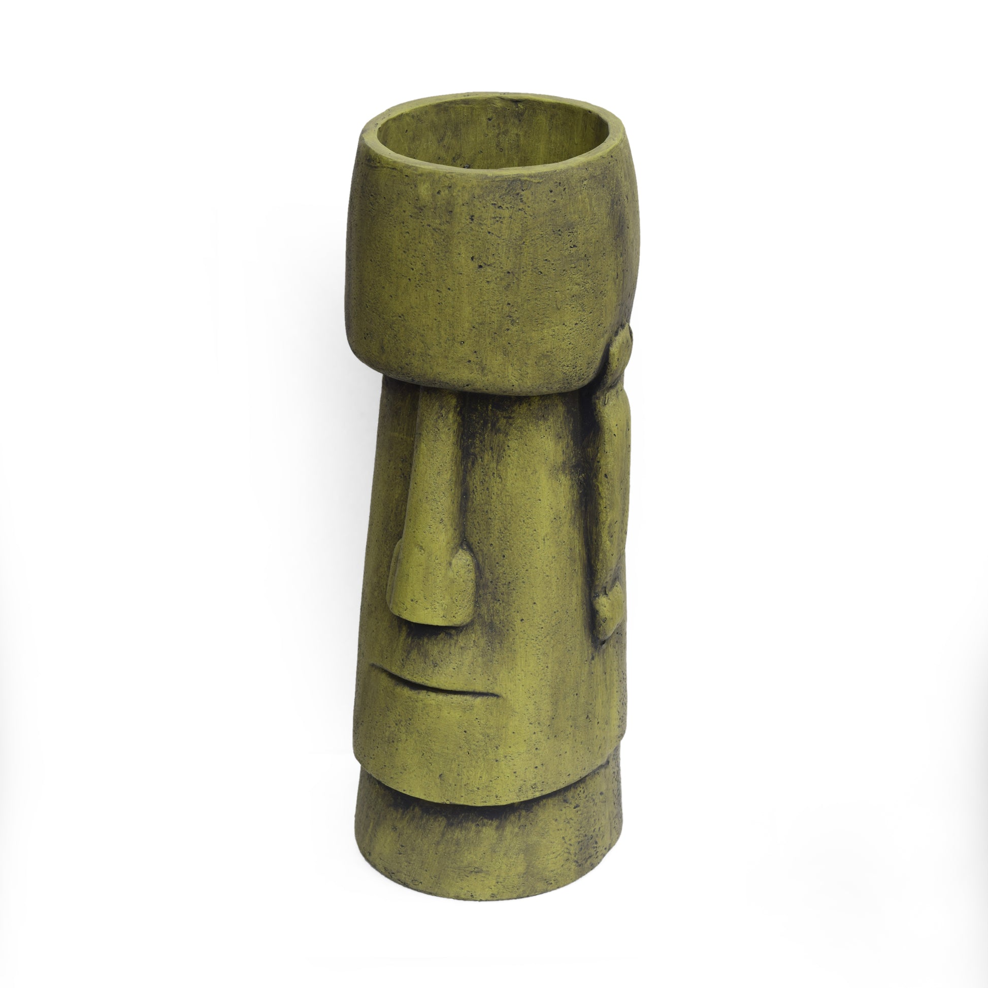 Glacier Cast Sone Urn Antique Green Magnesium Oxide