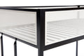 Adam Twin Twin Bunk Black With White Mesh Guard Rail Box Spring Not Required Twin Black Metal Bedroom Bunk Metal