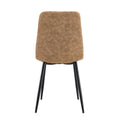 5 Piece Round Dining Table Set, Modern Round Table And 4 Upholstered Chairs For Dining Room, Kitchen Room, Living Room, Easy Assembly Metal Brown Black Dining Room 42 Inches Farmhouse,Mid Century Modern,Modern Round Round Mdf Dining Table With Chair Mdf