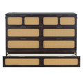 Queen Murphy Bed With Large Drawers,Espresso Queen Espresso Plywood