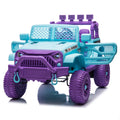 24V Kids Ride On Car W Parents Remote Control,400W Motor,Four Wheel Suspension,Adjustable Speed,Usb,Mp3,Music,Bluetooth,Large Display Screen,Power Display,Portable Handle,Safety Belt For Kids Aged 3 . Purple 50 99 Lbs Polypropylene