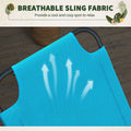 Outsunny Garden Rocking Chair, Outdoor Indoor Sling Fabric Rocker For Patio, Balcony, Porch, Light Blue Light Blue Steel