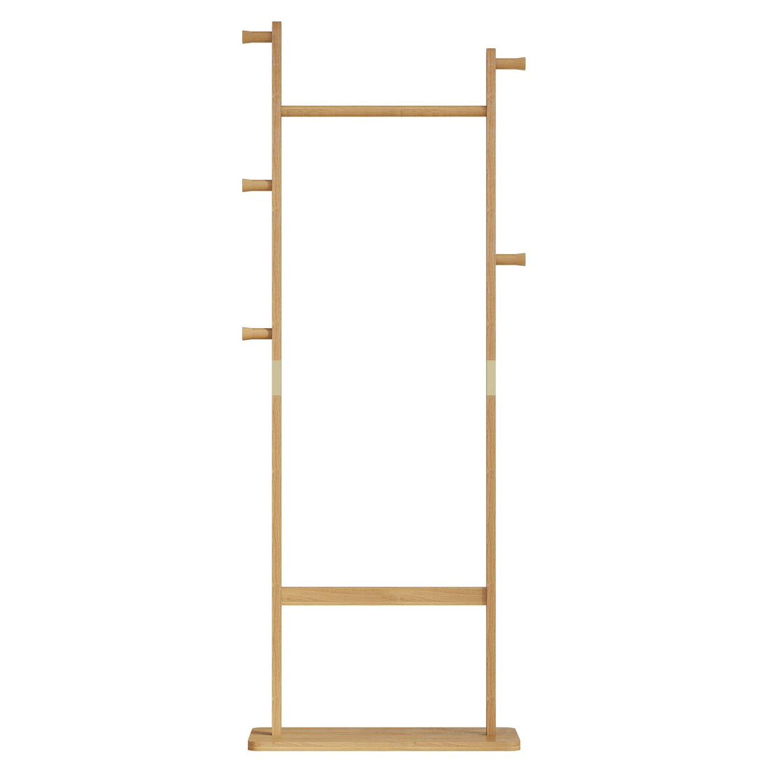 Coat Racks Solid Wood Hanger 23.6* 11*64.1In Solid Environmental Protection Easy To Assemble Beautiful Can Be Placed In The Bedroom Entrance Living Room Burly Wood Natural Wood Wash Light Brown