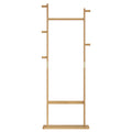 Coat Racks Solid Wood Hanger 23.6* 11*64.1In Solid Environmental Protection Easy To Assemble Beautiful Can Be Placed In The Bedroom Entrance Living Room Burly Wood Natural Wood Wash Light Brown