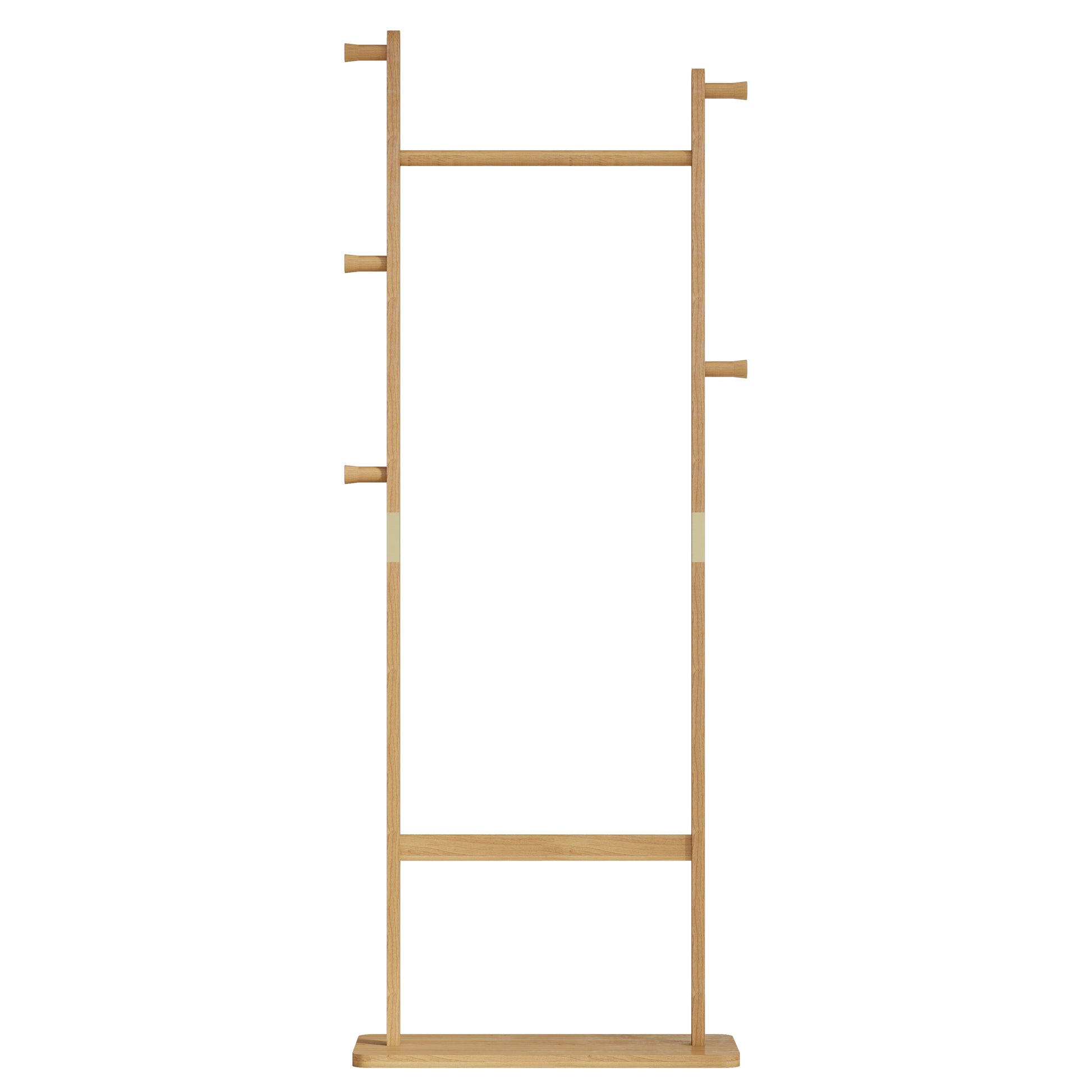 Coat Racks Solid Wood Hanger 23.6* 11*64.1In Solid Environmental Protection Easy To Assemble Beautiful Can Be Placed In The Bedroom Entrance Living Room Burly Wood Natural Wood Wash Light Brown