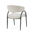 Upholstered Dining Chairs With Metal Legs Set Of 2 ,Beige Beige Fabric Metal