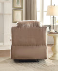 Brown Recliner With Pillow Top Arm Brown Microfiber Manual Handle Metal Primary Living Space Tight Back Handle Pillow Top Arms Wood Fabric