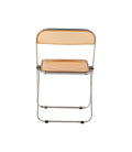 Folding Chair Transparent Chairs Ghost Stackable Crystal Folding Chair Pc Plastic Living Room Seat Chrome Frame And Foldable Acrylic Chair Fo Orange Orange Pc