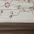 Embroidered 7 Piece Comforter Set Red King King Red Polyester