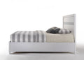 Naima White Finish Queen Bed W Storage White Synthetic Wood