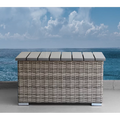 Stylish Rattan Wicker Fully Assembled 3 Person Seating Group With Plush Cushions Perfect For Outdoor Relaxation Grey,Grey Mix Wicker