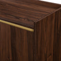 Contemporary Minimalist 2 Door Accent Cabinet Dark Walnut Dark Brown Mdf Mdf