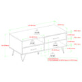 Modern Hairpin Leg Coffee Table Dark Walnut Dark Brown Mdf Mdf