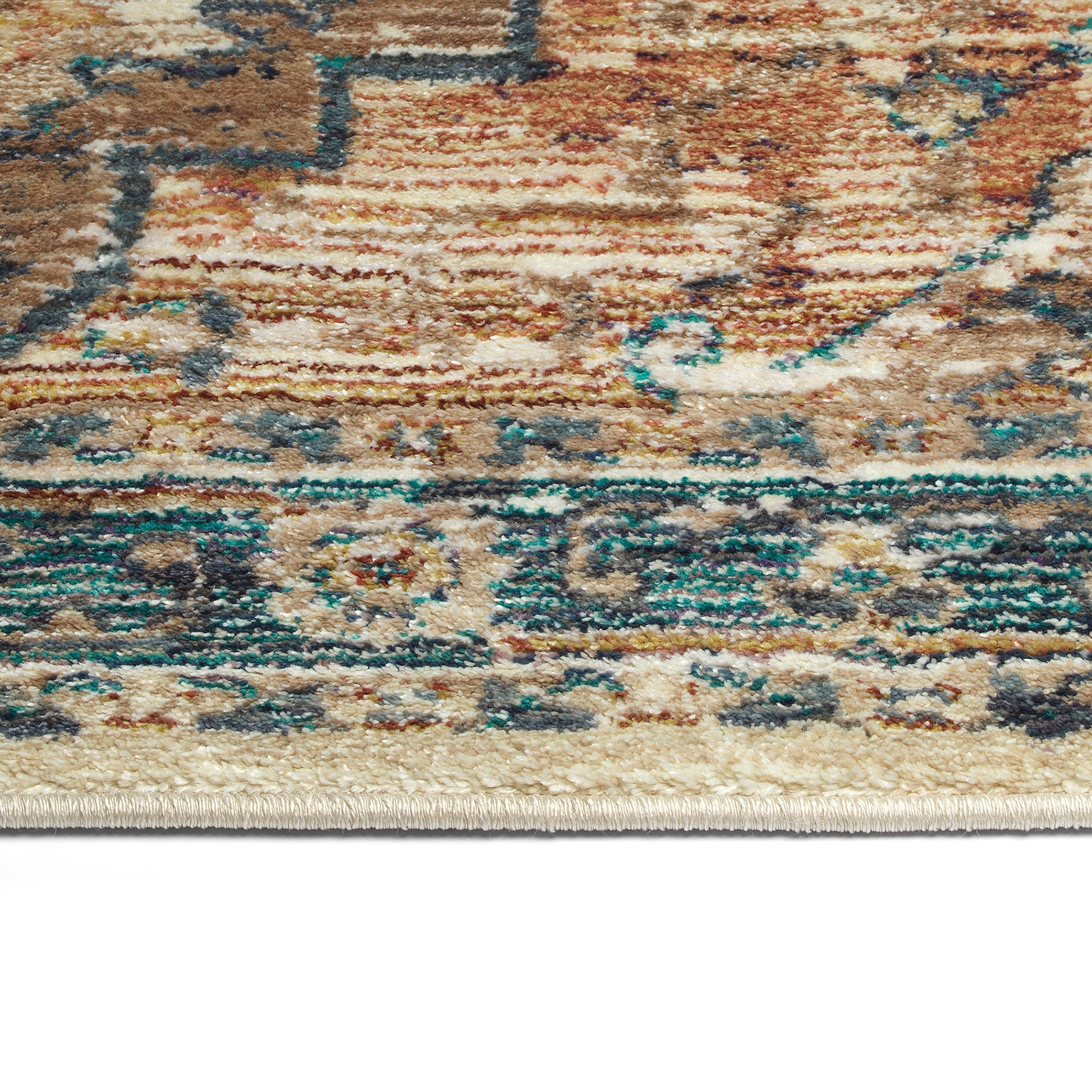 Contemporary, Transitional, Oriental, Textured, Distressed Cut Pile 7'10" X 10'10" Rectangle Area Rug Multi Polypropylene