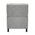 Modern Home Furniture Reclining Chair 1Pc Gray Textured Fabric Upholstered Trim Solid Wood Frame Self Reclining Motion Chair Gray Polyester Wood Modern Solid Wood