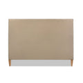 Haley Upholstered Cane Back Platform Bed, Queen, Antique White Polyester Box Spring Not Required Queen Antique White Wood Foam Polyester Polyester