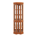 Corner Curio Cabinet With 5 Shelves And Lighting System, Oak E26 Light Bulb Not Included Oak Mdf