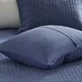 3 Piece Quilt Set Navy Full Queen Full Navy Polyester