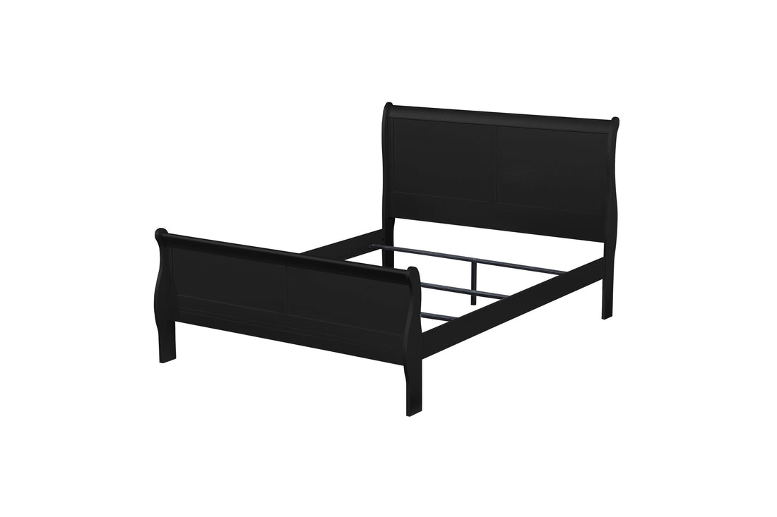 Black Queen Bed Box Spring Required Queen Black Wood Bedroom Pine Sleigh Wood