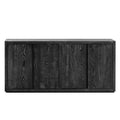 Distinctive Features Of A Four Door Cabinet Sideboard With Ash Veneer Suitable For Hallway, Entryway, Living Room Black Mdf