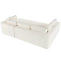 Modern Large Modular Sectional Sofa For Living Room, Bedroom, Salon, 3 Piece Free Combination Beige Polyester 3 Seat