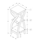 Accent Table, Side, End, Plant Stand, Square, Living Room, Bedroom, Black Laminate, Transitional Black Particle Board