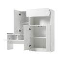 Elegant 2 In 1 Shoe Cabinets With Soft Cushion, Modern Storage Bench With Arched Doors & Rebound Devices, Versatile Shoe Rack Organizer With Adjustable Shelves For Hallway, Living Room, White White