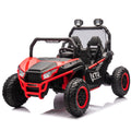 24V Two Seater Kids Ride On Utv W Parents Control,400W Super Power,Four Wheel Suspension,Led Light With Rear Searchlight,Bluetooth,Mp3,Music,Rear Storage Space,Speeds 3.73 4.97Mph For Kids Aged 3 . Red 50 99 Lbs Polypropylene