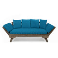 Ottavio Sofa Daybed Grey Grey Teal Wood Waterproof Fabric