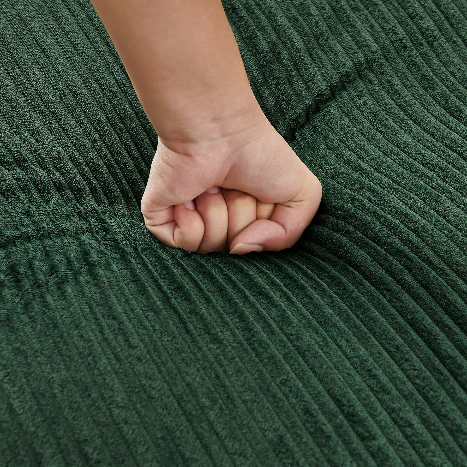 72.8" Modern Style Loveseat Sofa Sectional Sofa Couch With Storage Space, A Movable Ottoman, Two Usb Ports, Two Cup Holders, A Phone Holder For Living Room, Green Green Foam Corduroy 3 Seat
