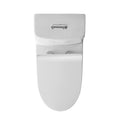 1.1 1.6 Gallons Gpf Dual Flush Floor Mounted One Piece Toilet With Soft Close Seat In Glossy White Glossy White Bathroom Modern Ceramic