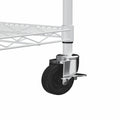 Warehouse, Supermarket, Kitchen, And Other 5 Layer Heavy Duty Adjustable Shelves With Wheels And Adjustable Feet, Each Metal Frame Bearing 300 Pounds. 59.45 