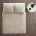 3 Piece Reversible Quilt Set Khaki Full Queen Khaki Polyester