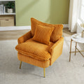 24003 Seat Office, Home, Children'S Use, Princess Chair, Leisure Chair Yellow Corduroy