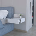 Vienna Floating Nightstand, Sleek Wall Mounted Design With Spacious Drawer Storage White 1 Drawer Floating Contemporary Storage Particle Board Engineered Wood