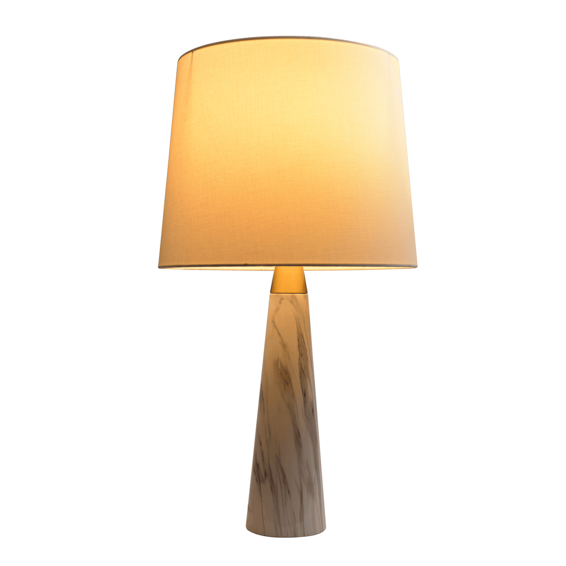 Enclave Hydro Black Table Lamp With On Off Switch Faux Marble Base Fabric Shade Gold,White,White Marble Table&Floor Lamps Brass,Fabric,Faux Marble