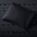 Clip Jacquard Comforter Set Full Queen Full Black Polyester