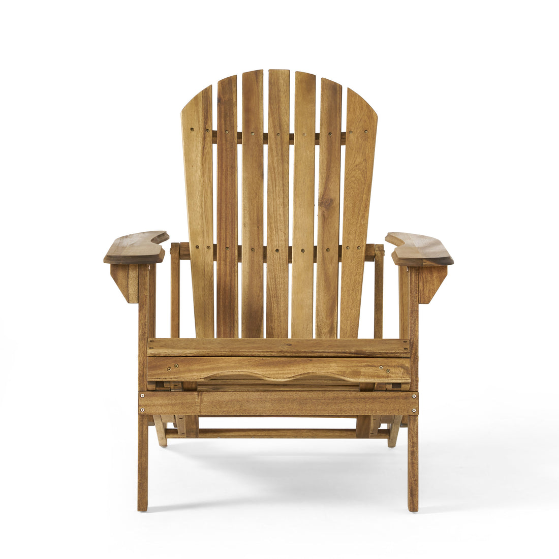 Malibu Reclining Adirondack Chair Natural Stained Acacia Wood