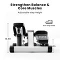 Mini Fitness Stepper, Hydraulic Fitness Stepper With Resistance Bands And Display, Silent Design, Weight Capacity 300Lbs, Portable Stepper For Total Body Workout,11.3