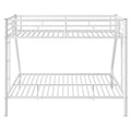 Twin Xl Over Queen Metal Bunk Bed With Ladder And Guardrails, White Expected Arrival Time: 9.7 Box Spring Not Required Twin Xl White Metal Metal