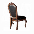 Black And Cherry Side Chair With Trim Set Of 2 Solid Black Brown Dining Room Foam Side Chair Solid Back Set Of 2 Faux Leather