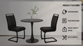 Black Circular Dining Table, 31.5 