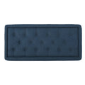 Hyatt Storage Ottoman Navy Blue Fabric