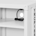White Nightstand With Open Shelf White Bedroom Contemporary Shelf Metal