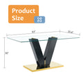 Large Modern Minimalist Rectangular Glass Dining Table For 6 8 With 0.4