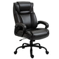 Vinsetto Big And Tall 400Lbs Executive Office Chair With Wide Seat, Computer Desk Chair With High Back Pu Leather Ergonomic Upholstery, Adjustable Height And Swivel Wheels, Brown Brown Faux Leather